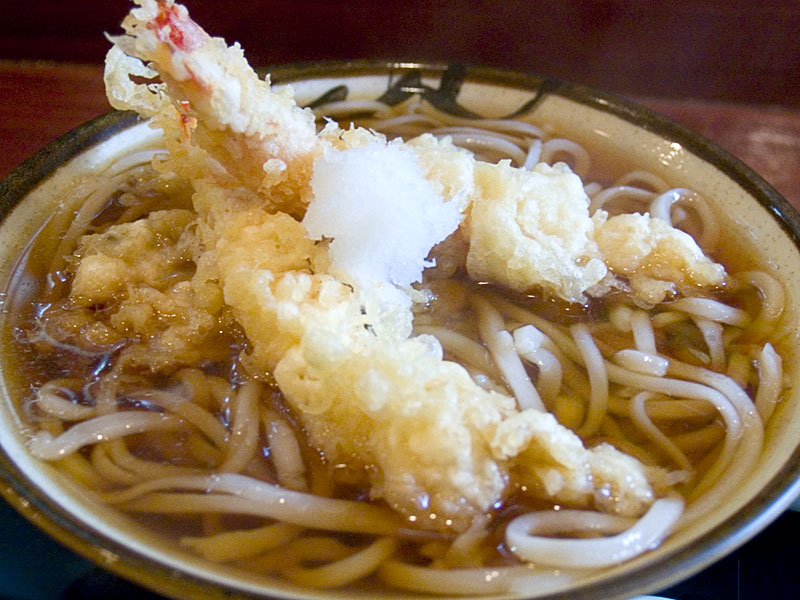 ちくりんの天ぷらうどん